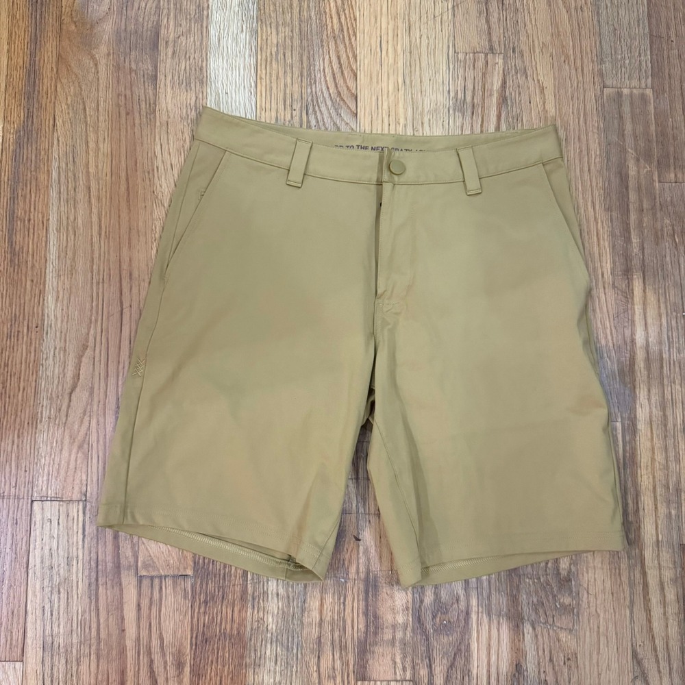Rhone Mens Size 31 Tan Khaki Performance Stretch Golf Commuter Shorts Active